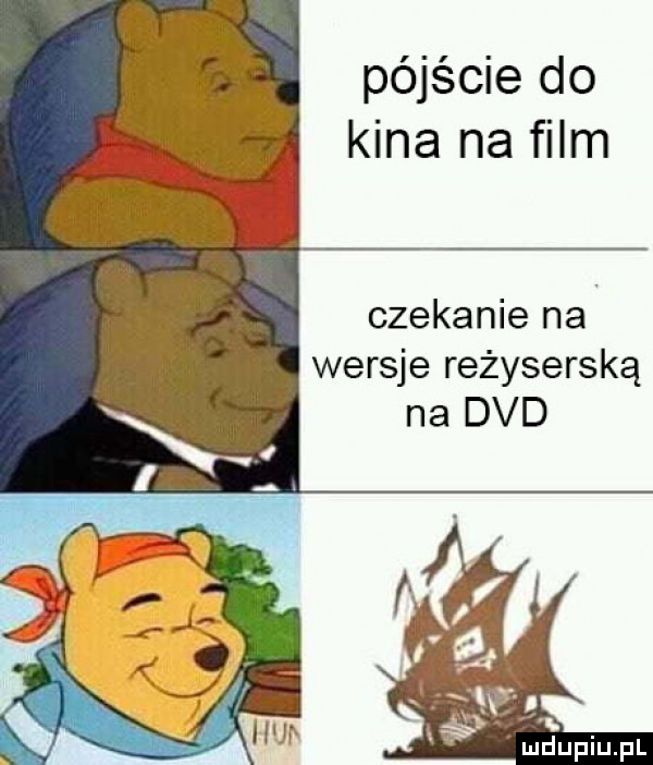 pójście do kina na film czekanie na wersje reżyserską na dvd