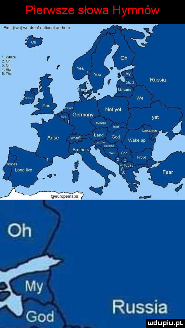 fiks  m  wai   ol nauonal anthem russia imam not ye germany   www yet mam land arise mm wake un brothers wc ec long we russia gad