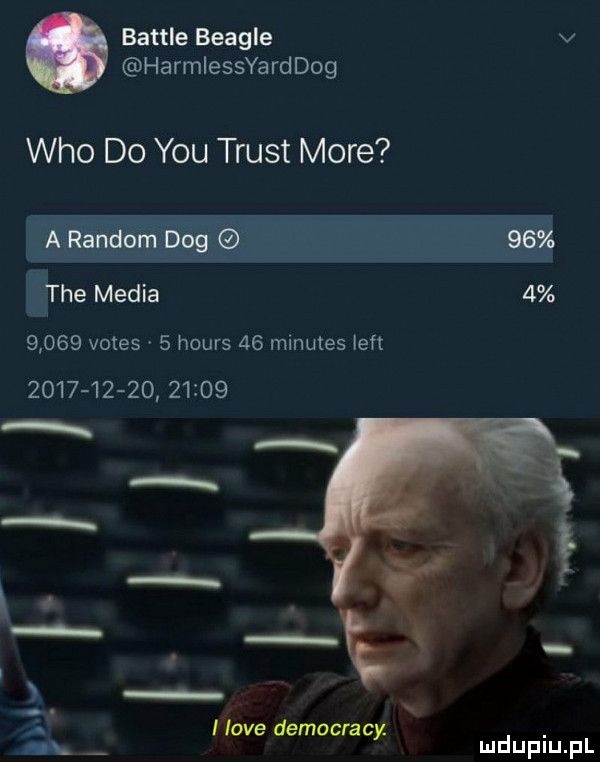 bajtle beagle v harmlessyarddog who do y-u trust more a tee media       vates   hours    minutes lift                  ą ą  . i live democracy. abakankami. mduplu pl