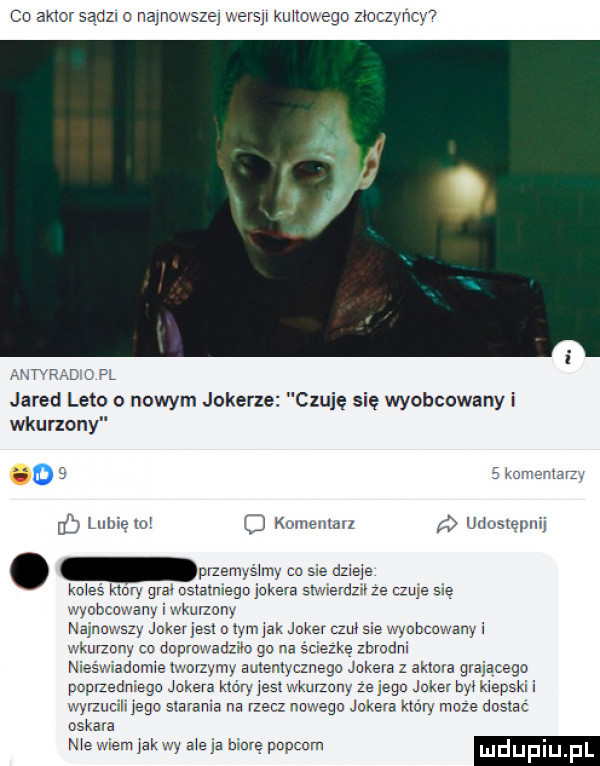 cc amor sacz wamomzej we sy kursu     złccząncw wr jared leto o nowym jokerze czuję się wyobcowanyi wkurzony o anmwmz. lubię iu o memu u ebu kmesmr gm aznlegalukmgummy nemezis kurzu. m joker sz a wmbcm nam vaczm gn na sciezke zbrcdm w amenmznega jckeua z aktora grajacego a x      wkumnny    ja nker w aga umera lurymoze