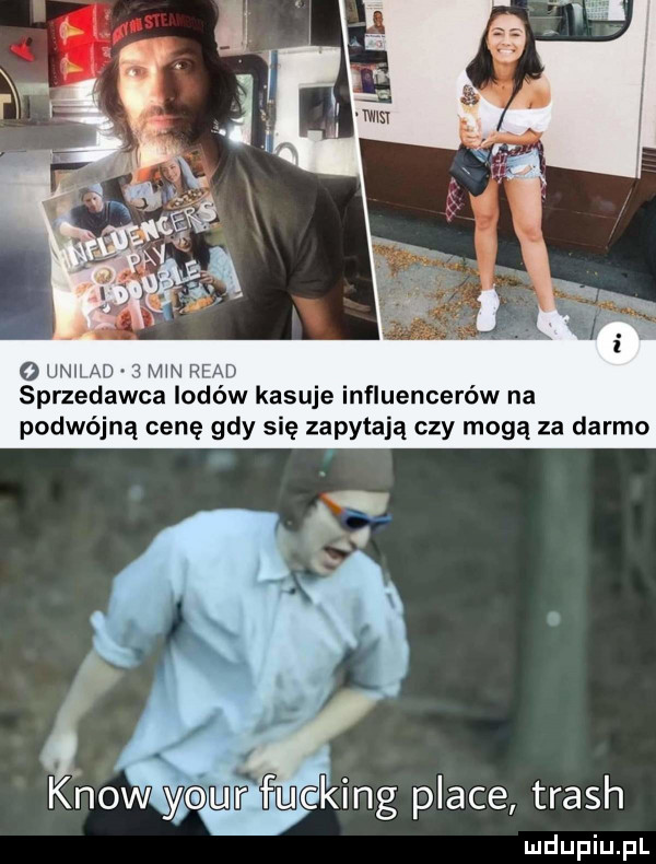 lal lal ad   mw pad sprzedawca lodów kasuje influencerów na podwójną cenę gdy się zapytają czy mogą za darmo know ymmr fwcking place trash