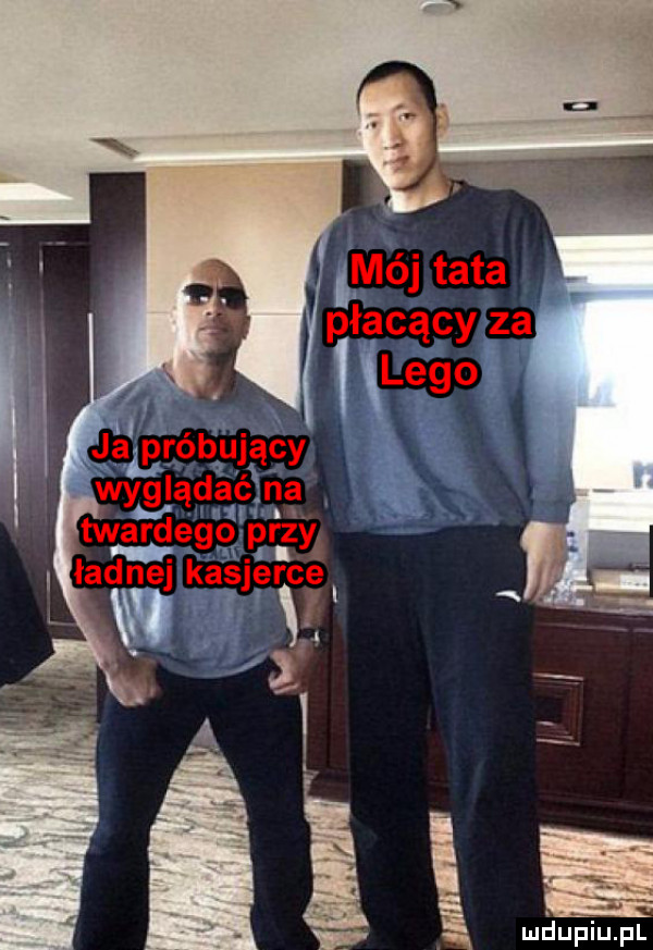 płacący za i lego ja próbujący wyglądać na