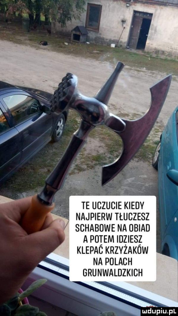 te uczucie kiedv najpierw tłuczesz schabowe na obiad a potem idziesz klepac krzyzakuw na polach grunwaldzkich   mauiuiupl