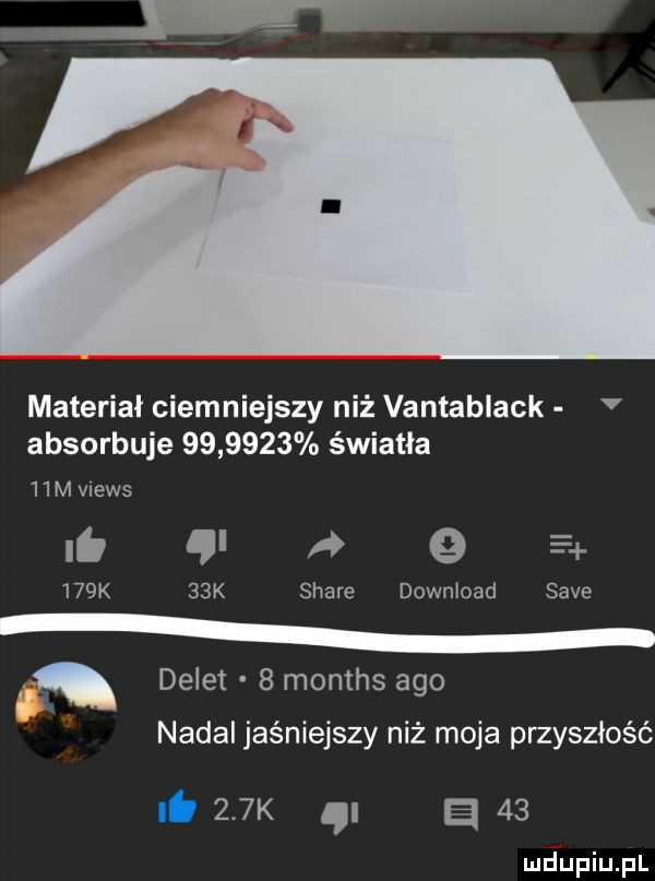 materiał ciemniejszy niż vantablack absorbuje         światła   m views it   a      k   k stare download sade j debet   months ago nadal jaśniejszy niż moja przyszłość lb    k ą a