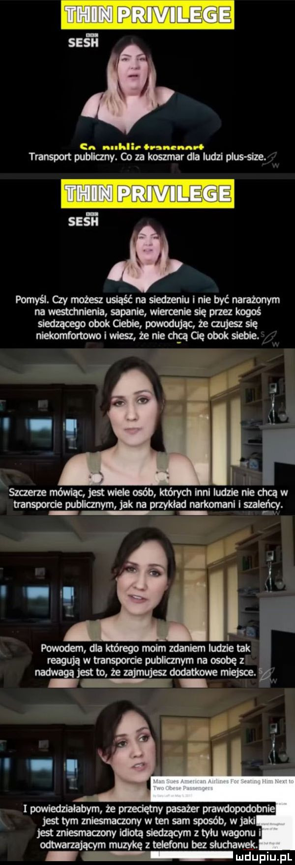 tein p reiviilelge transport publimiy corea komnar el ludzi plus sice. mm pirai v iilej. we pomyśl. qy mam usiąść na siedzeniu i nie być narażonym na westdrnlenia sapanie wiercenie się przez kogoś siedzacego obok ciebie modując że czujesz się nkmmmonmmżeniediggęoboksiebie. szmerze mówiąc jest wleje osób których inul ludzie nie cha w transporcie publianym jak na przykład narkomanl i szaleńcy. abakankami i powodem dla którego moim zdaniem ludzie tak reagują w transporcie pubiianym na osobę z nadwagą jat m że mjmuha dodam miejsce. m odmarzajacvm muzykę z telefonu bez sluchawek. mdupiupl