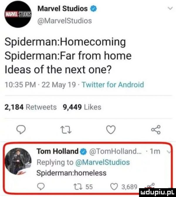 wr marcel studios. marvelsludlos spidermanzhomecoming spidermanzfar from home ideas of tee nett one      pm    may    timer for android       retweels       limes q u o     tom holland. tomhohand. rep yug io marvelstudios spidermanzhomeless q u.         m lupiupl
