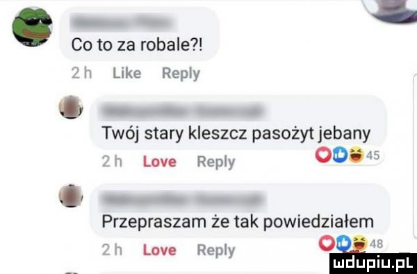 co to za robale zla like repry twój stary kleszcz pasożyt jebany    h live repry od przepraszam że tak powiedziałem fh live repry