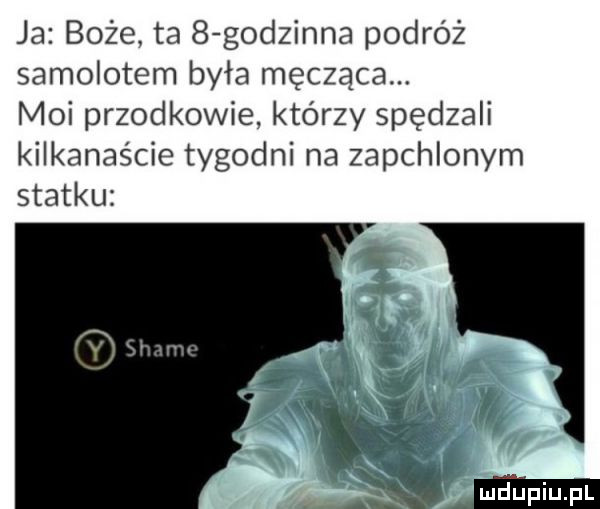 ja boże ta   godzinna podróż samolotem była męcząca. moi przodkowie którzy spędzali kilkanaście tygodni na zapchlonym statku
