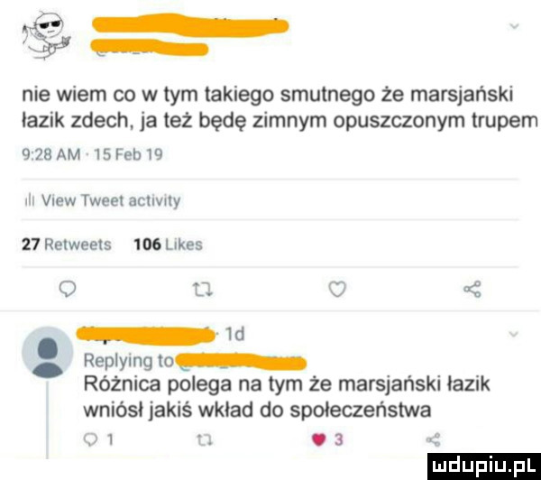 Marsjański łazik zdechł