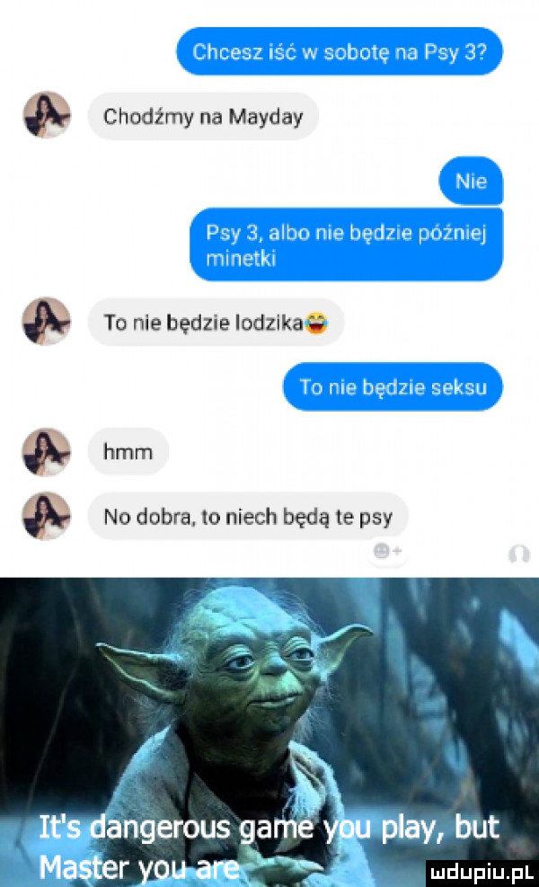 chodźmy na mayday to nie będzie iodzlkaa hmm no dobra. to niech będą te psy