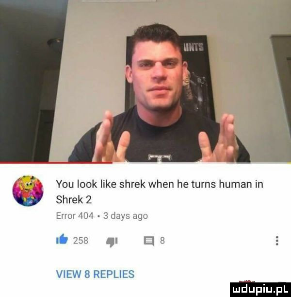 vou look like shrek wien he turns human in shrek   emu aim   w ago i.     ql u   view b replies