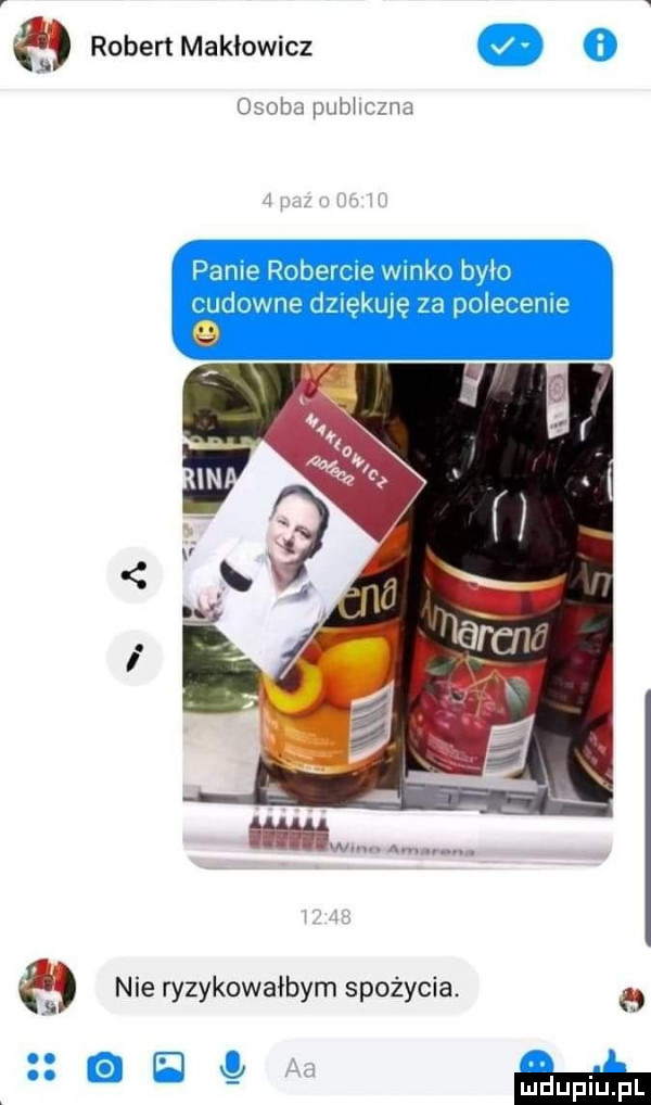 robert makłowicz umm mm   m nie ryzykowałbym spożycia. q m u ludu iu. l