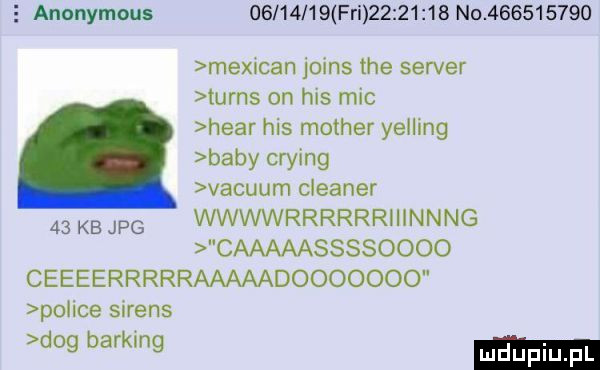 e anonymous          fai          no           mexncan jams tee serwer turns on his m-c hvar his mather yelling baby crying vacuum cleaner    kb jpg wwwwrrrrrriiinnng caaaaassssoooo ceeeerrrrraaaaadooooooo police simens mg damng