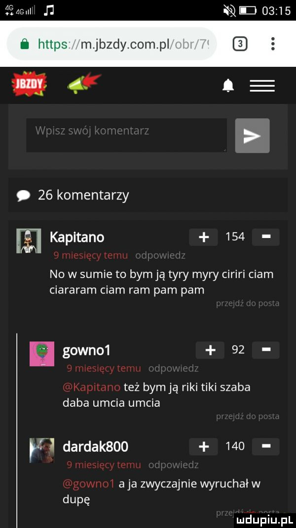 i w j  nie       https m bady com p    komentarzy ka imano     law e p no w sumie to bym ją tyry myry ciriri cham ciararam cham ram pam pam gowno     m ww też bym ją r-ki tiki szaba daba ulcia ulcia vv darłak        ww wija zwyczajnie wyruchałw dcę