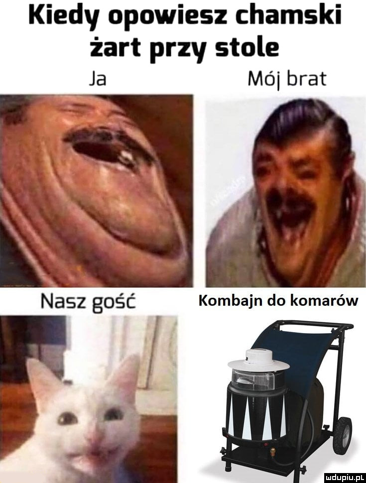 Chamski żart przy stole
