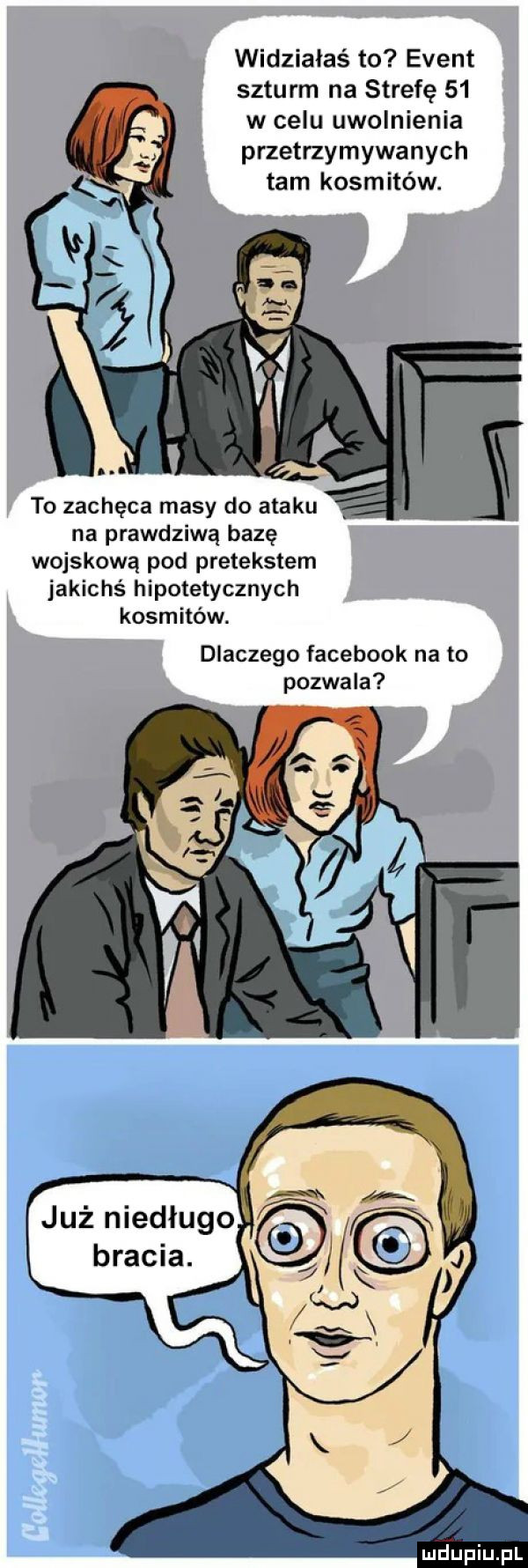 widzialas to event szturm na strefę    w celu uwolnienia przetrzymywanych tam kosmitów. to zachęca masy do ataku na prawdziwą bazę wojskową pod pretekstem jakichś hipotetycznych kosmitów. dlaczego facebook nato pozwala