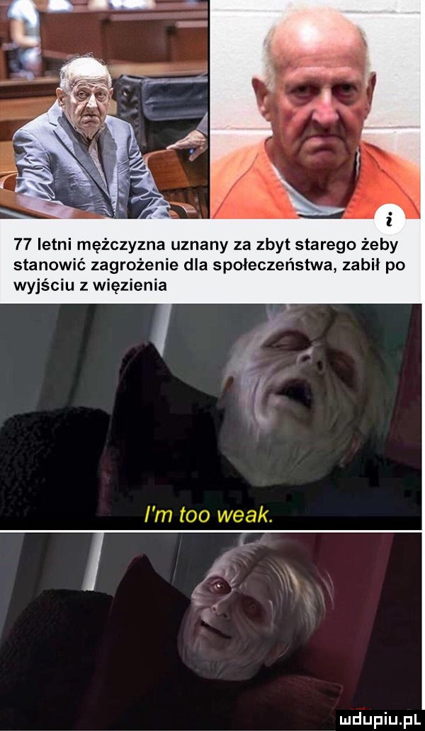 letni mężczyzna uznany za zbyt starego żeby stanowić zagrożenie dla społeczeństwa zabił po wyjściu z więzienia