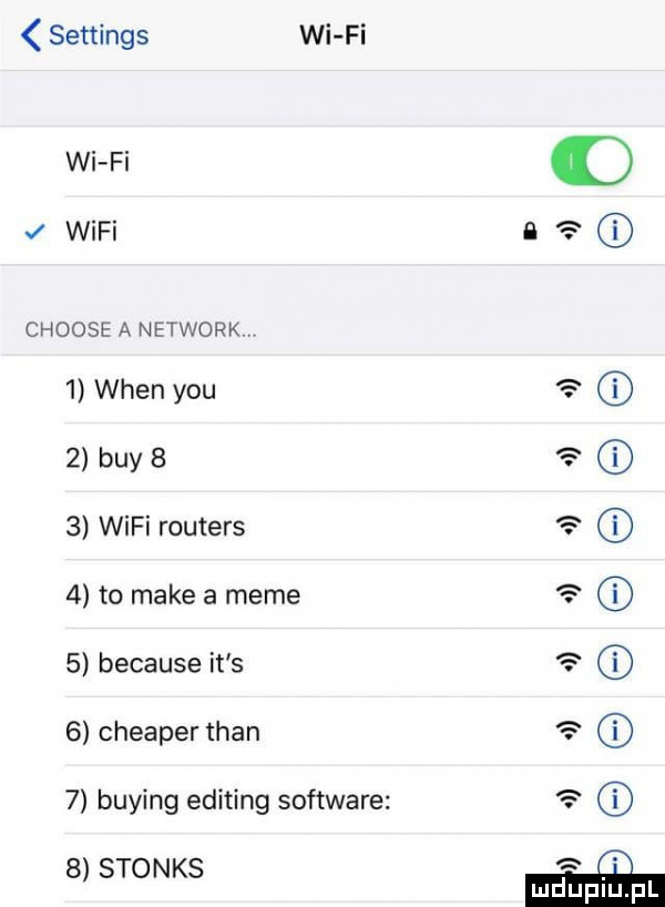 settings wi fi wi fi j wifi choose a network   wien y-u   boy     wifi reuters   to make a mime   because it s   cheaper tran   buking editing software   stones             n. d lu upiu pl