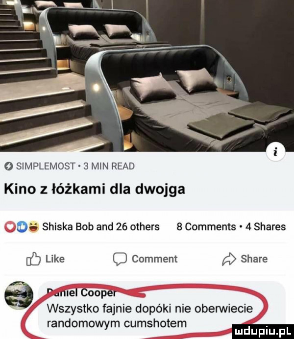 o simplemost   min ruad kino z łóżkami dla dwojga o spiska bob and    others   comments   shares like comment stare fb a mel cooper wszystko fajnie dopóki nie oberwiecie randomowym cumshotem