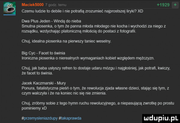 i maci wbo w      czemu muce w aeoneą me pewną nozummc najulustszej mym xd dwa mus jade wma do ma smutna plosenxa c ibm ze panna mma mego me kocha i wywodu za mego z rozsądku wzdycham piammczną mmama du poem z anagram chuj drama pmsenka na mszy lamer weselny ewg cyc. panel w św a lmmczna piosenka o mereamyon wymagałam kometw zględem mmm cdu   nk baba ususzy nerven m dostaje udaru mozgu i namsmą px pom. kwizy ze face m św ma jacek kaczmarskl muly ponura vamstyana msn a ym ze rewcluqa zjada wade dziecl smaląc snę mm z nam walnym ze na koniec rm się me zmuema chu zróbmy snmez lega hymn ruchu moim yam a mepasujaną zwitkę po puma pomlmemy xd mmysremazdupy mxapmwua