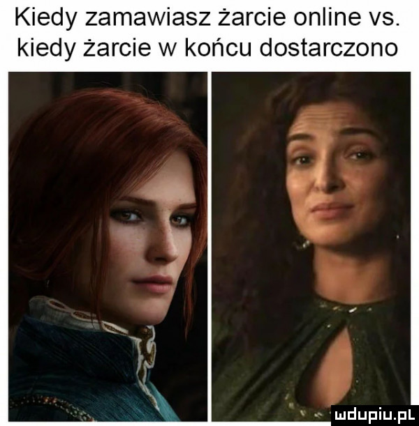kiedy zamawiasz żarcie online vs. kiedy żarcie w końcu dostarczono