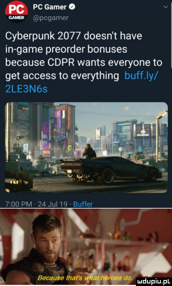 pc pc gamer. v w pcgamer cyberpunk      doesn t hace in game preorder bonuses because cypr watts everyone to get access to everything biff y  le n s