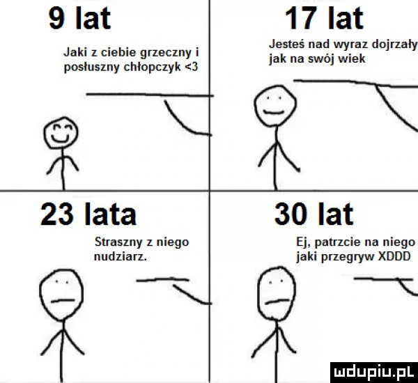 lat    lat jesteś nad wiral dojilaly jak na swój wiek jaki   ciebie grzeczny i posłujmy chłopczyk      lata    lat slraslny z niego ej patrzcie na niego nudliarl. jaki przegryw xddd ﬁ ludu iu. l
