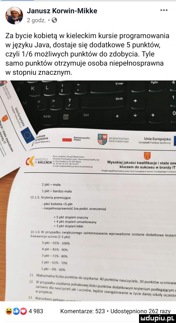 janusz korwin mikre zgodz   za bycie kobietą w kieleckim kursie programowania w języku java dostaje się dodatkowe   punktów czyli     możliwych punktów do zdobycia. tyle samo punktów otrzymuje osoba niepelnosprawna w stopniu znacznym. elf tam. will l c mw. o wysokiej lakusc kwa kluulm ao s.   pu mm pk hanno mala     wm mmm nia kobieta s w vmpelnuxwawnuxt pomst nneaeniay. s w home znaczny.   pkl mpl ummrknwiny. w mm mm l i w mam mwmw zaimerewwania w w lirwwlrii nu lill u sum p w   d k   we sw m iwx nw um um m m xm w. w w m m www mam mm a n dulikowi murzyn ele w x www w mwmw y mmmmwemux w. imumnwmmmw. wm. abakankami mwmw uwm  mg wewwwwwmw mm w i do       komentarze     udostępniono     raz