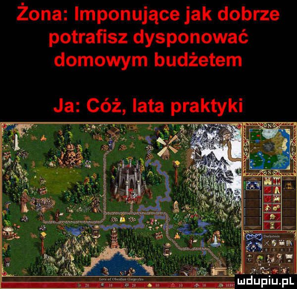 żona imponujące jak dobrze potrafisz dysponować domowym budżetem ja cóż lata praktyki