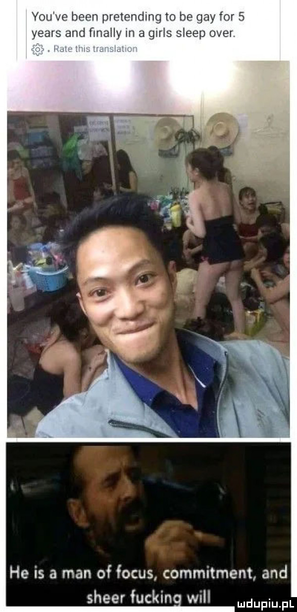 You‘ve been pretending to be gay for 5 years and ﬁnally in a girls sleepover