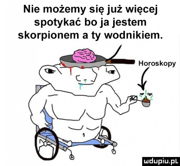 nie możemy się już więcej spotykać bo ja jestem skorpionem a ty wodnikiem. ludu iu. l