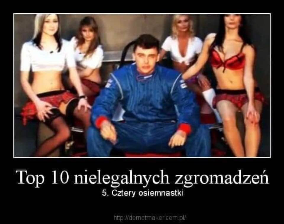 top    nielegalnych zgromadzeń  . cztery osiemnastki