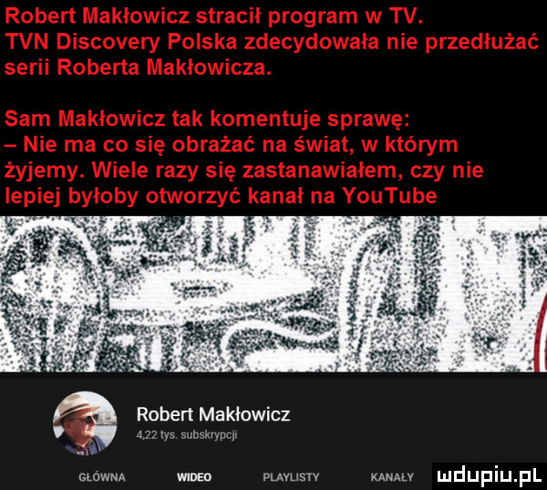 robert makłowicz v     m subskvyucu mmm maa mmm mm