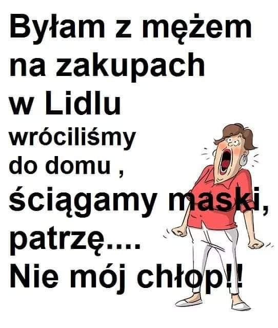 byłam z mężem na zakupach w lidlu wróciliśmy do domu ściągamy patrzę.   nie mój mg