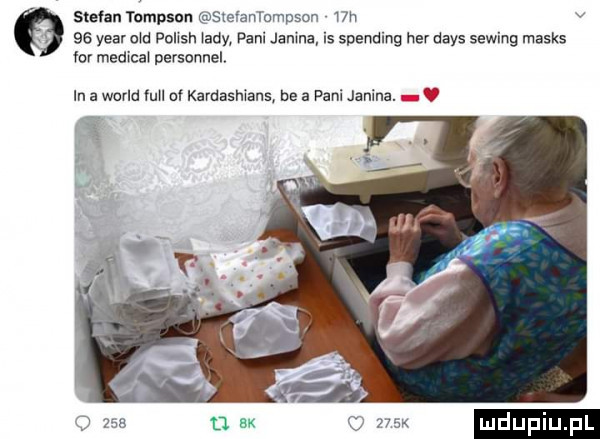 stefan tnmpsnn ch n ompsa v w v    yearo d pohsh wady pani jamna is spending her dans sewing marks for medina personnel in a wored fau m kardashians be a pani janina. v